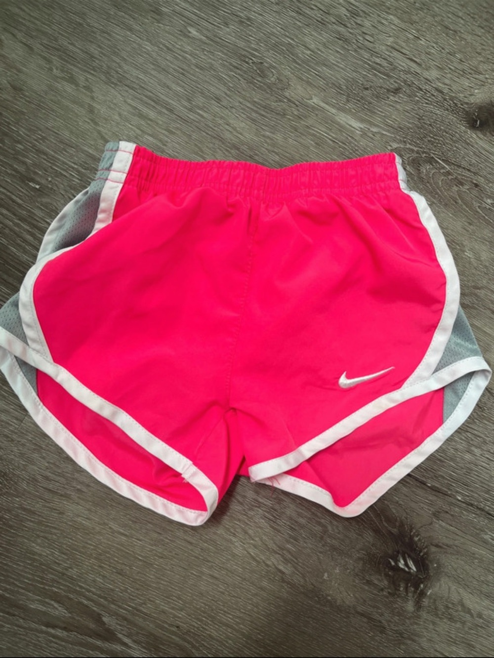Nike Kids Hot Pink Athletic Running Shorts with White Trim
